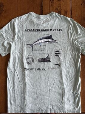 Tommy Bahama Light Mint Atlantic Blue Marlin Graphic Tee